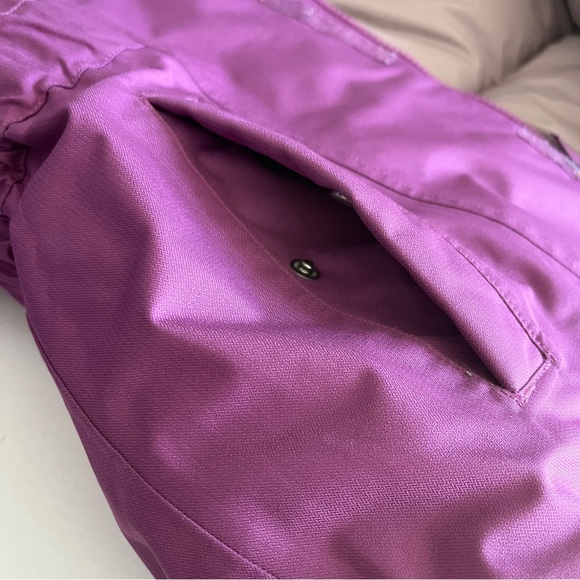 North Face down jacket girls large 14 16 Greenland parka purple Hyvent hooded - Picture 5 of 11